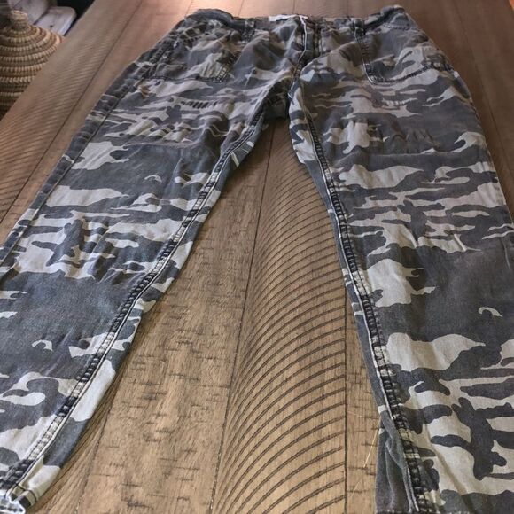 Camo Cargo Cotton Spandex Pants Cotton Spandex Stretch Comfort Waist 2 Pockets - Picture 3 of 17